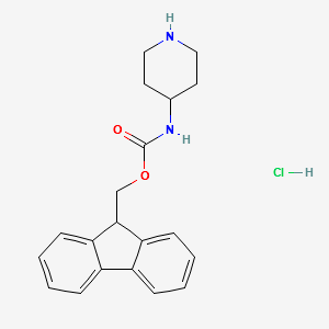 4-N-Fmoc-amino-piperidinehydrochloride structure, CAS 221352-86-9