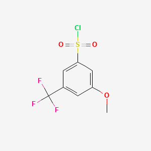 3-Methoxy-5-(trifluoromethyl)benzenesulphonylchloride structure, CAS 1146355-33-0