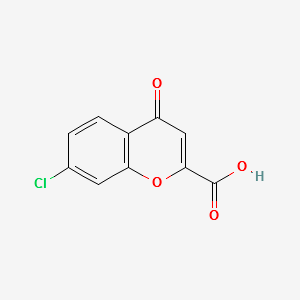 7-Chloro-4-oxo-4H-chromene-2-carboxylicacid structure, CAS 114741-22-9