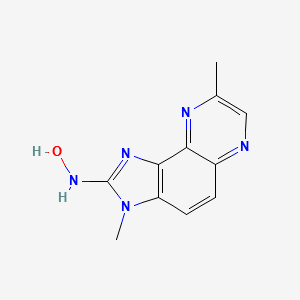 2-Hydroxyamino-3,8-Dimethylimidazo[4,5-f]quinoxaline structure, CAS 115044-41-2