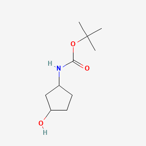Tert-butyl3-hydroxycyclopentylcarbamate structure, CAS 1154870-59-3