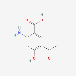 5-Acetyl-2-amino-4-hydroxybenzoicacid structure, CAS 115651-29-1