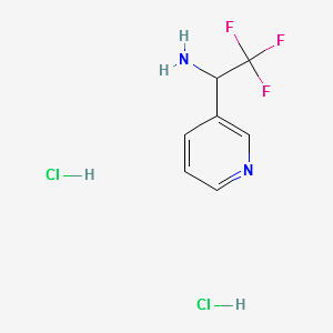 Alpha-(Trifluoromethyl)-3-pyridinemethanaminehydrochloride structure, CAS 1159825-86-1