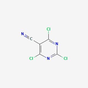 2,4,6-Trichloro-5-cyanopyrimidine structure, CAS 3029-64-9
