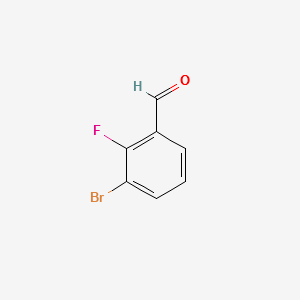 3-Bromo-2-fluorobenzadehyde structure, CAS 149947-15-9