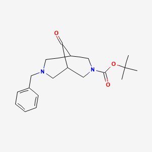 7-Benzyl-3-Boc-3,7-diazabicyclo[3.3.1]nonan-9-one structure, CAS 227940-70-7