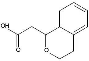 3,4-Dihydro-1H-2-benzopyran-1-aceticacid structure, CAS 22901-11-7