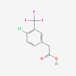 4-Chloro-3-(trifluoromethyl)phenylaceticacid structure, CAS 22902-86-9