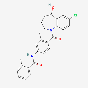 N-[4-(9-Chloro-6-hydroxy-2-azabicyclo[5.4.0]undeca-8,10,12-triene-2-carbonyl)-3-methyl-phenyl]-2-methyl-benzamide structure, CAS 150683-30-0