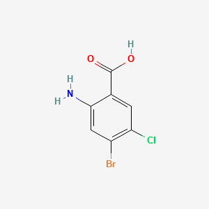 2-Amino-4-bromo-5-chlorobenzoicacid structure, CAS 150812-32-1