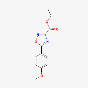 Ethyl5-(4-methoxyphenyl)-1,2,4-oxadiazole-3-carboxylate structure, CAS 151098-14-5