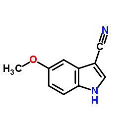 5-Methoxy-1H-indole-3-carbonitrile structure, CAS 23084-36-8