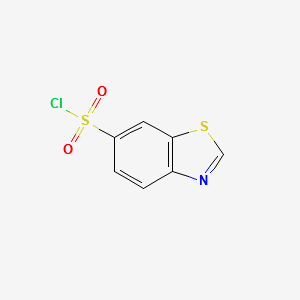 1,3-Benzothiazole-6-sulfonylchloride structure, CAS 181124-40-3