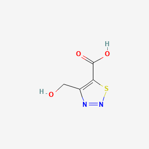 4-(Hydroxymethyl)-1,2,3-thiadiazole-5-carboxylicacid structure, CAS 183304-68-9
