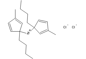 Bis(1,3-N-Butylmethylcyclopentadienyl)zirconiumdichloride structure, CAS 151840-68-5