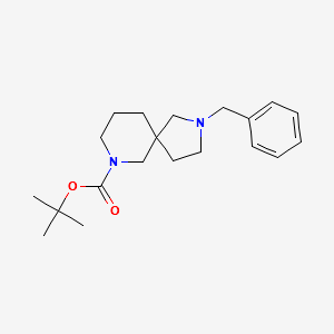 Tert-butyl2-benzyl-2,7-diazaspiro[4.5]decane-7-carboxylate structure, CAS 236406-46-5