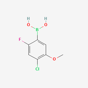 2-Chloro-3-fluoropyridine-4-boronicacid structure, CAS 153122-60-2