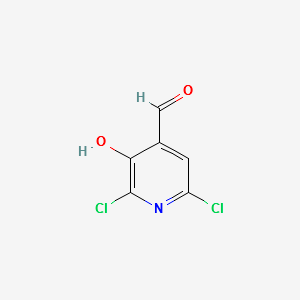2,6-Dichloro-3-hydroxyisonicotinaldehyde structure, CAS 185423-26-1