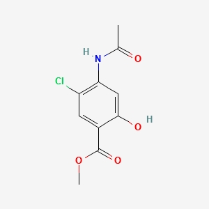4-Acetylamino-5-chloro-2-hydroxybenzoicacidmethylester structure, CAS 24190-77-0