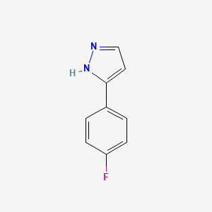 3-(4-Fluorophenyl)pyrazole structure, CAS 154258-82-9