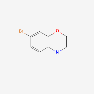 7-Bromo-4-methyl-3,4-dihydro-2h-1,4-benzoxazine structure, CAS 154264-95-6