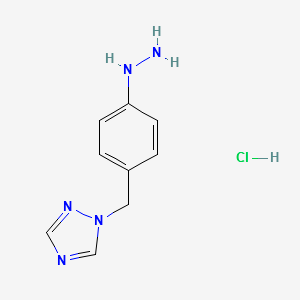 1-[(4-Hydrazinophenyl)methyl]-1H-1,2,4-triazolehydrochloride structure, CAS 154748-67-1