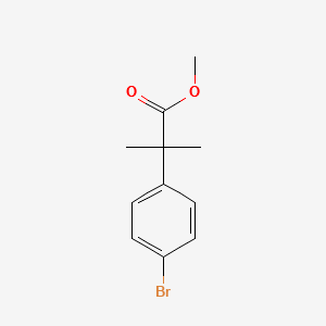 2-(4-Bromophenyl)-2-methyl-propionicacidmethyle structure, CAS 154825-97-5
