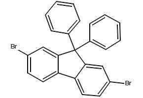 2,7-Dibromo-9,9-diphenylfluorene structure, CAS 186259-63-2