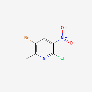 2-Chloro-3-nitro-5-bromo-6-picoline structure, CAS 186413-75-2