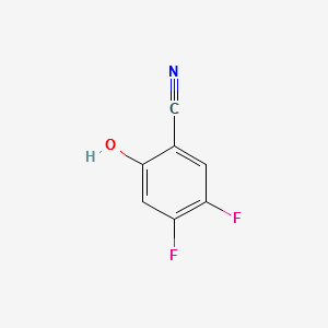 4,5-Difluoro-2-hydroxybenzonitrile structure, CAS 186590-36-3