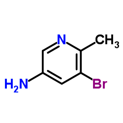 5-Amino-3-bromo-2-Methylpyridine structure, CAS 186593-43-1