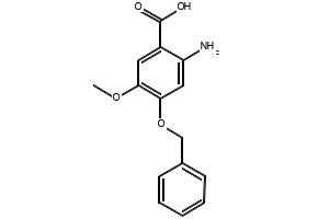 2-Amino-4-benzyloxy-5-methoxybenzoicacid structure, CAS 155666-33-4