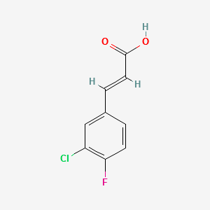 3-Chloro-4-fluorocinnamicacid structure, CAS 155814-22-5