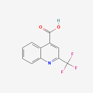 2-(Trifluoromethyl)quinoline-4-carboxylicacid structure, CAS 18706-39-3