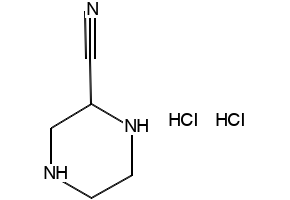 Piperazine-2-carbonitrile structure, CAS 187589-36-2