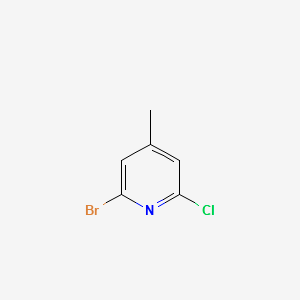 2-Bromo-6-chloro-4-picoline structure, CAS 157329-89-0