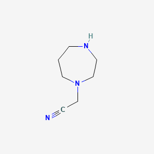 1-Cyanomethylhomopiperazine structure, CAS 157341-35-0