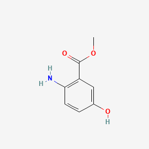 Methyl2-amino-5-hydroxybenzoate structure, CAS 1882-72-0