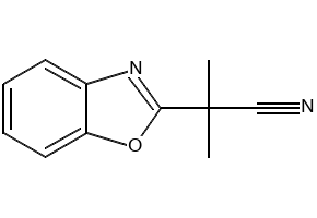 2-Benzooxazol-2-yl-2-Methylpropionitrile structure, CAS 157763-81-0