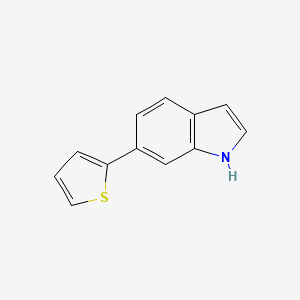 6-Thiophen-2-yl-1H-indole structure, CAS 243972-30-7