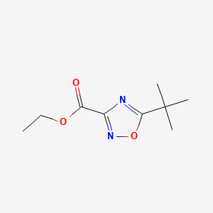 Ethyl5-tert-butyl-1,2,4-oxadiazole-3-carboxylate structure, CAS 158154-63-3
