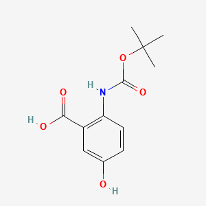 2-Tert-Butoxycarbonylamino-5-hydroxybenzoicacid structure, CAS 244765-00-2