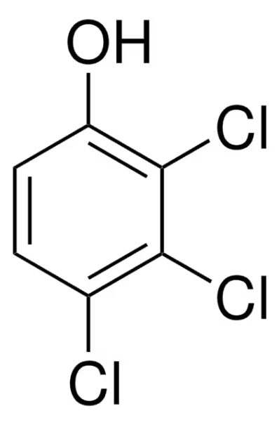 2,3,4-Trichlorophenol structure, CAS 15950-66-0