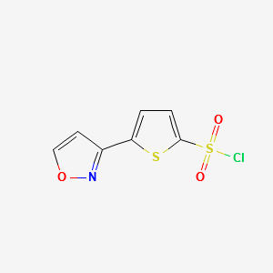 5-Isoxazol-3-ylthiophene-2-sulfonylchloride structure, CAS 160233-27-2