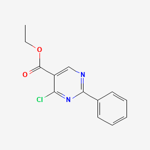 Ethyl4-chloro-2-phenyl-5-pyrimidinecarboxylate structure, CAS 24755-82-6