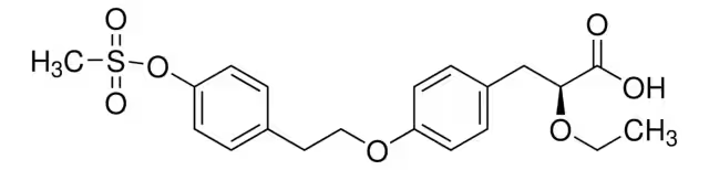 2-Ethoxy-3-{4-[2-(4-methanesulfonyloxy-phenyl)-ethoxy]-phenyl}-propionicacid structure, CAS 251565-85-2