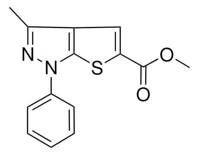 1-Methyl-3-phenyl-1H-thieno[2,3-c]pyrazole-5-carboxylicacid structure, CAS 25252-47-5