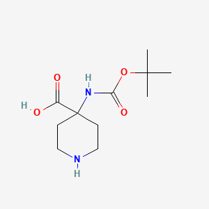 N-Boc-Aminopiperidinyl-1,1-carboxylicacid structure, CAS 252720-31-3