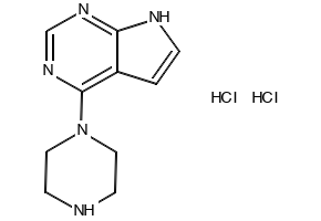 4-(1-Piperazinyl)-1H-pyrrolo[2,3-d]pyrimidine structure, CAS 252722-52-4
