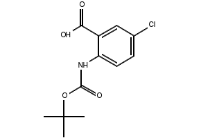 2-Tert-Butoxycarbonylamino-5-chlorolbenzoicacid structure, CAS 253677-29-1